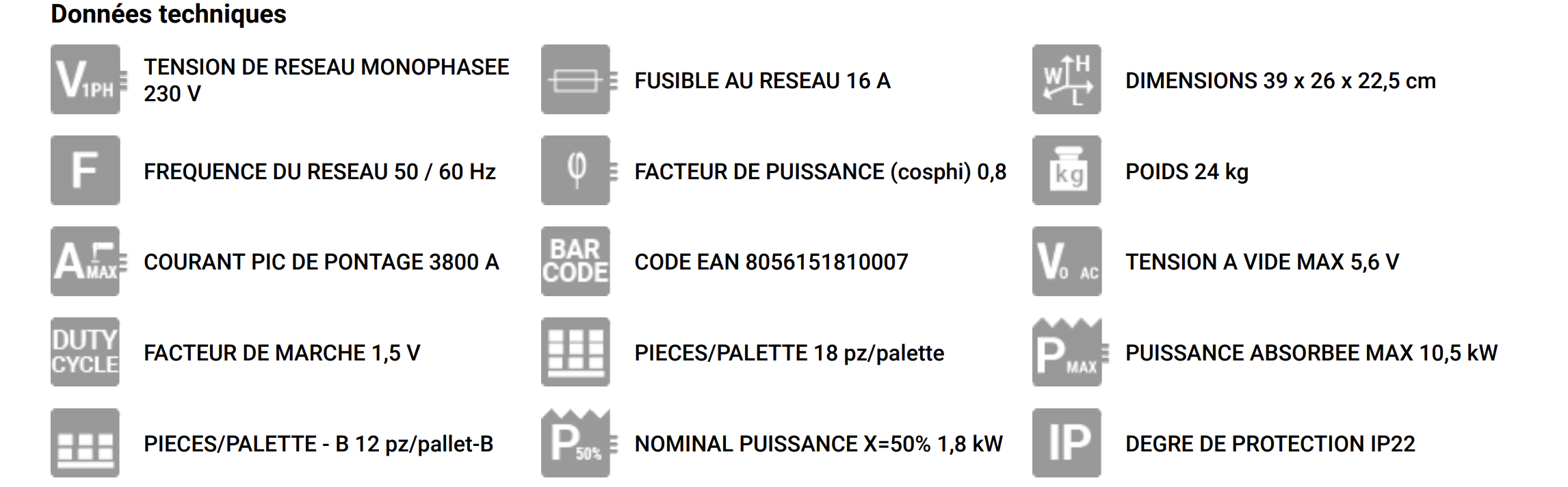 fiche technique duo puller