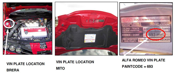 Exemples codes Alfa Romeo