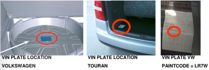 Exemple code peinture VW